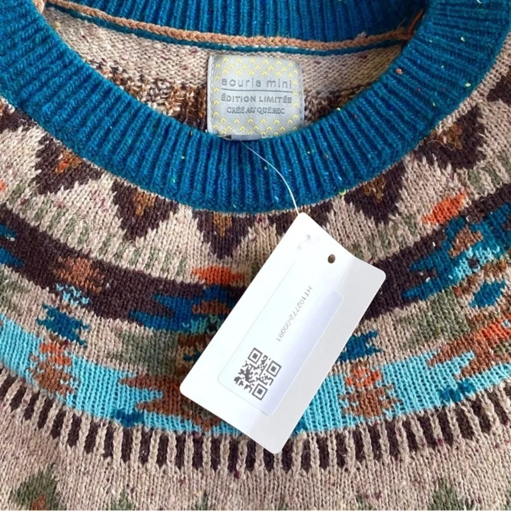 Souris NWT Mini Fair Isle Marled Textured Knit Sweater, Size 5 - Picture 2 of 7